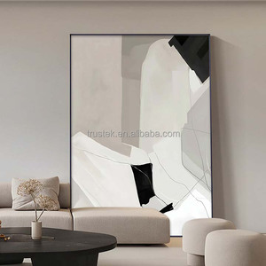 Quadro Decorativo Digitale Minimalista Premium Trustek con Forme Astratte ad Acquerello, Stile Nord Europa, Cornice in Lega <span class=keywords><strong>di</strong></span> Alluminio - Product Image 1