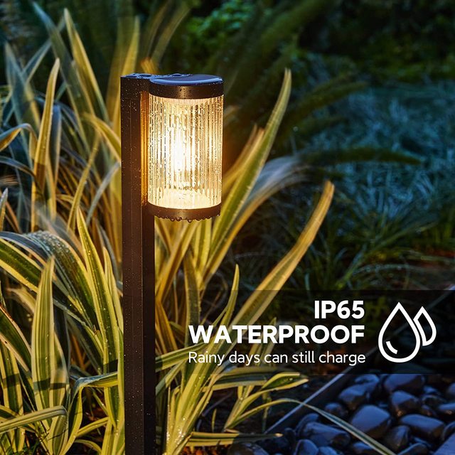 Solar Powered LED Lights Outdoor Pathway Garden Decor IP65 Waterproof Patio Front Porch Yard Landscape Lighting