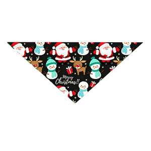 Bandanas triangulaires de Noël pour animaux de compagnie, accessoires pour chiens, chats et chiots, motif graffiti vert, noir, bleu, blanc, en stock - Product Image 5