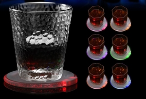 Nightclub Bar Customized Logo Gravity <b>Sensor</b> Glow Colorful Light Up LED Coaster - Product Image 4