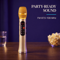 Microphone sans fil professionnel 30W L1098 avec moniteur/écran, système de haut-parleur USB pour karaoké