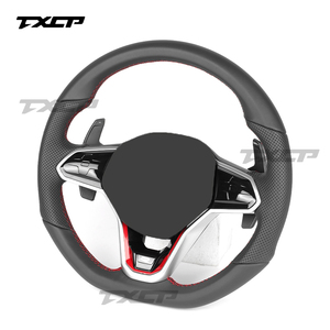 เหมาะสำหรับ <span class=keywords><strong>Volkswagen</strong></span> Golf 8 MK8 POLO Golf 7 GTI R-Line MK7 MK6 Passat CC GTS Scirocco CC Jetta GTD GTE GTR พวงมาลัยหนัง - Product Image 2