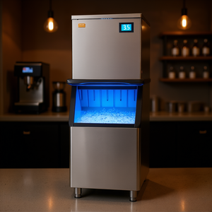 Machine à glaçons commerciale 800W 400LBS 24H 330.7LBS avec bac de stockage et écran LED pour bar - Product Image 2