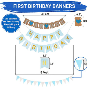 Palloncini personalizzati in lamina blu impostati per la prima festa di <span class=keywords><strong>compleanno</strong></span> decorazioni perfette per neonati di <span class=keywords><strong>un</strong></span> <span class=keywords><strong>anno</strong></span> - Product Image 5