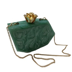 <b>Green</b> Marble Effect Tone Resin <b>Clutch</b> <b>Bag</b> Daily and Party Use Evening Purse Birthday Party <b>Bag</b> - Product Image 1