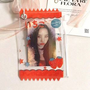 Transparent New Kpop Idol Custom Design PVC Plastic Photo Card Holder with Keychain Album Photo Card Holder With Prrotect Film - Product Image 2