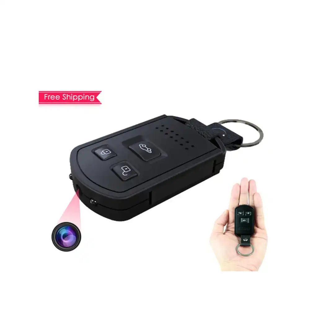 Ultra Full HD 1080P clave cadena espía escondido con cámara pequeña grabadora de voz Mini coche llave Cadena de detección de movimiento videocámara