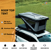 Tente de toit de voiture ADA OVERLAND Z-Type, grande capacité, imperméable, pour 2-3 personnes, coque rigide en aluminium, avec tapis anti-humidité