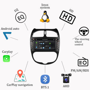 Radio Multimedia para Auto con Pantalla de 7 Pulgadas, Reproductor de Video, CarPlay Inalámbrico y Android Auto para <span class=keywords><strong>PEUGEOT</strong></span> 206/206CC/206SW (2000-2008) - Product Image 2