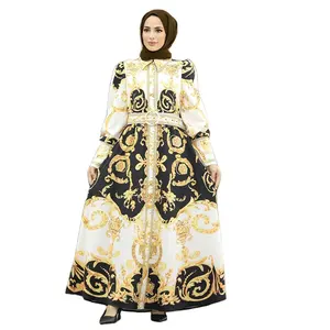 Yingquanz trade assurance suppliers 2024 new black abaya dubai muslim print dress