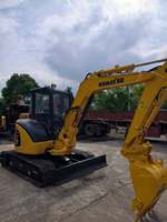 Mini-excavatrice hydraulique d'occasion Komatsu PC55MR 5 tonnes, équipement de terrassement compact sur chenilles, avec moteur et pompe principaux
