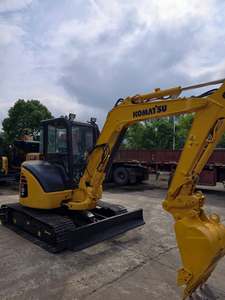 Mini-excavatrice hydraulique d'occasion Komatsu PC55MR 5 tonnes, équipement de terrassement compact sur chenilles, avec moteur et pompe principaux - Product Image 4