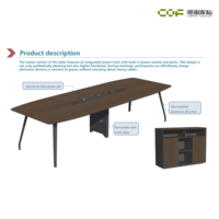 Table de conférence et chaises sur mesure en MDF, 12 places, design moderne pour bureau à domicile et chambre.