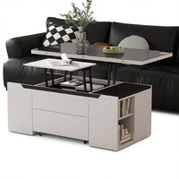 Table basse et de repas multifonctionnelle moderne Shiyu avec espace de rangement et tabouret mobile pour petit appartement et salon