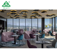 Grande table à manger ronde et chaises de luxe personnalisés ensembles pour hôtel restaurant salle à manger mobilier moderne café dîner cafétéria