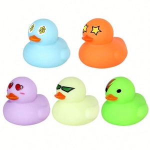 Colorful Rubber <b>Bathing</b> Pinch Squeaking Little Yellow Duck Children Swimming Toys - Product Image 4