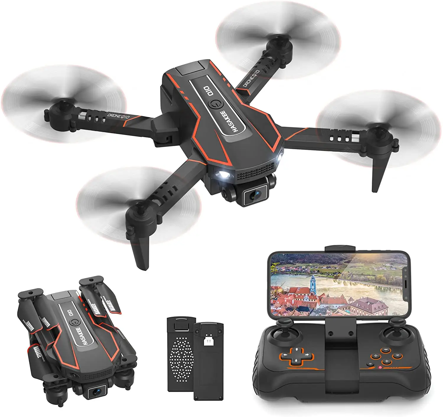 Foldable Drone with Camera for Adults 720P HD FPV Live Video Altitude Hold Headless Mode 3D Flips One Key Start RC Quadcopter