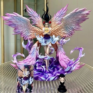 <span class=keywords><strong>Figura</strong></span> de <span class=keywords><strong>Nico</strong></span> <span class=keywords><strong>Robin</strong></span> de One Piece, Estatua GK con Alas, Modelo de Anime en PVC con Efecto de Llama Púrpura y Cabeza Extraíble - Product Image 4