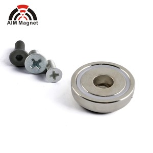 Aimant de pot en néodyme à force de traction élevée avec trou fileté M4 M6 M8 M10 fraisé - Product Image 2