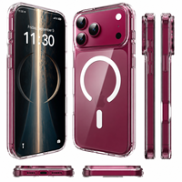 Vente en gros d'étuis transparents pour iPhone 18 Pro Max avec protection magnétique anti-rayures, antichoc, transparent, avec protection de l'appareil photo