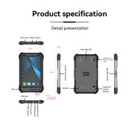 Tablette robuste Dongji Star P80, GNSS, WiFi, 4G, NFC, 8 pouces, PDA, Windows 10, tablettes robustes, tablettes industrielles, lecteurs de codes-barres