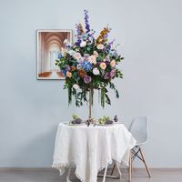 Nouvelle Boule de Fleurs de Table Extra Large 60cm pour Mariage, Composition Florale Prête à Poser, Décoration Artistique pour Salon