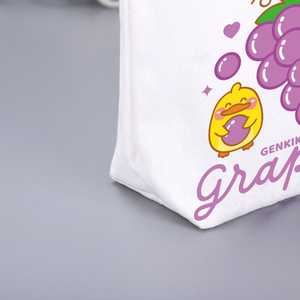 Bán buôn biểu tượng tùy chỉnh thăng hoa dễ thương phim hoạt hình túi vải bền có thể tái chế có thể giặt mua sắm bông Tote Túi với nút - Product Image 5