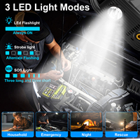 Démarreur de voiture portable 4-en-1 IBD 12V avec batterie au lithium, lampe torche LED et compresseur d'air pour voiture/moto/camion