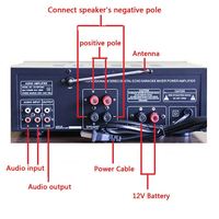 MP 326BT 400W 4 Ohm EQ BT Stereo araba güç amplifikatörü USB ev 220V 110V ev sineması amplifikatörler stüdyo Ktv