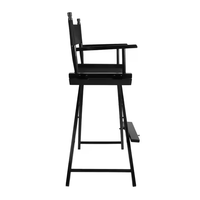 Chaise de maquillage de réalisateur en bois blanc pliable et de luxe pour adultes, très résistante, avec logo personnalisé VIP