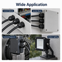 Connecteur en nylon étanche IP68 à filetage métrique M40 M50 pour boîtier de distribution de panneaux solaires, presse-étuies en plastique métriques