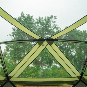 Outdoor Hexagonal <b>Large</b> Camping <b>Tent</b> With Awning Aluminum Alloy Frame Waterproof Breathable 8-10 Person Shelter - Product Image 3