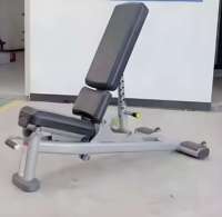 Banc horizontal réglable en métal, stable, pour entraînement de force, équipement de fitness multifonctionnel