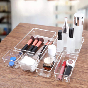13 pezzi Organizer per cassetti da scrivania, contenitori in plastica per riporre il vassoio da bagno, - Product Image 2