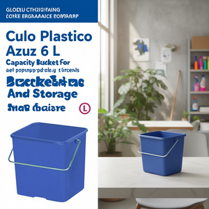 Secchio in Plastica Blu da 6 L per Pulizia e Conservazione - Product Image 3