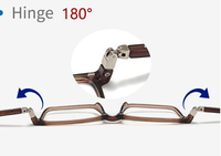 Monture de lunettes carrée TR90 avec branches en acétate à broche insérée, lunettes optiques pliables à 360° pour hommes et femmes