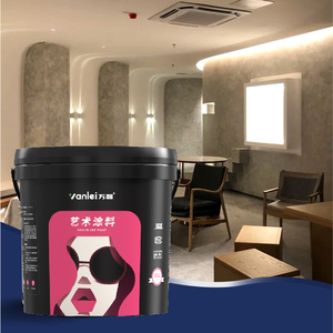 Pintura de Pared Artística Resistente a los Arañazos Qihang, Revestimiento Líquido de Emulsión con Textura de Gamuza de Lujo para Hoteles y Salas de Exhibición - Product Image 3