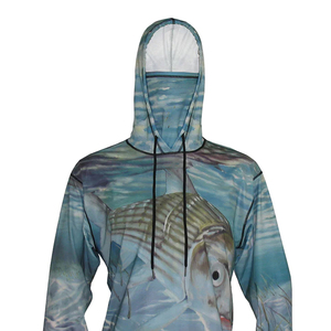 Ropa de Pesca Sublimada, Sudadera con Capucha de Manga Larga para Pesca, Ajustable, Sudaderas de Pesca para Hombre con Logotipo Personalizado - Product Image 4