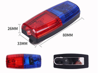 Directo de fábrica Mini rojo y azul estroboscópico LED Semáforo Lámpara de hombro con advertencia de alta visibilidad