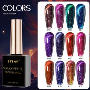 JTING - Esmalte de Uñas en Gel Efecto Ojo de Gato, 12 Colores, Colección Magnética, Brillante, en Botellas OEM - Product Image 4
