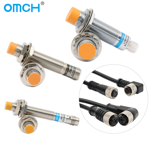 OMCH LJ Series Metal Inductive Proximity Sensor M8 M12 M18 Plug NPN PNP NO NC Sn 1mm-10mm