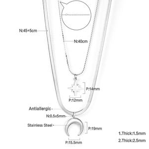 สร้อยคอจี้ห้อยโซ่สแตนเลสชุบทองขายส่งแฟชั่น - Product Image 2