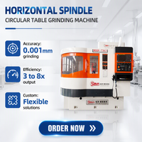 Rectificadora de Superficies Horizontales CNC de Alta Precisión con Sistema FANUC y Mesa Rotatoria para Piezas Ópticas
