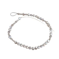 Perles baroques bouton 9-10mm, mini perles pour accessoires DIY, perles d'eau douce naturelles blanches, faites à la main, couleur nude