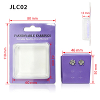 Emballage en blister thermoscellable en plastique recyclable de luxe avec carte imprimée pour l'emballage de bijoux et de boucles d'oreilles, emballage écologique