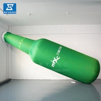 Giant Advertising Canettes gonflables pour boissons gazeuses Bouteille de bière géante verte gonflable pour événements de marque