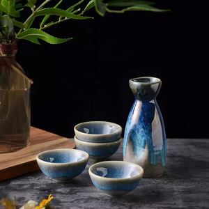 Juego de Sake Japonés Retro de Cerámica, Tazas para Degustación de Vino y Té, Taza de Sake Japonesa - Product Image 1