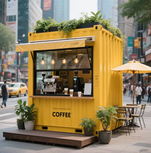 Toko Mobile yang Dapat Diperluas 10ft 20ft, Bar Kontainer Kontemporer dan Kedai Kopi Pop-up, Toko Serba Ada Modular yang Dapat Dipindahkan - Product Image 4