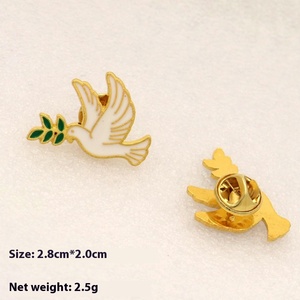 Broche de <span class=keywords><strong>Paloma</strong></span> de Metal JHS, Pin Católico para Solapa, Medalla, Pin para Sombrero, Cuello, Cintura, Ropa, Aleación - Product Image 4