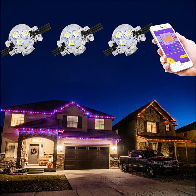 Bond Pixel RGBW Green Lighting Smart Wifi LED Light LED Christmas Tree Lamp Decoration Holiday Bulk Christmas Light Outdoor